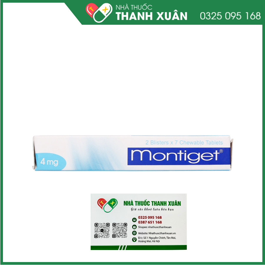 Montiget 4mg phòng và điều trị hen suyễn mạn tính